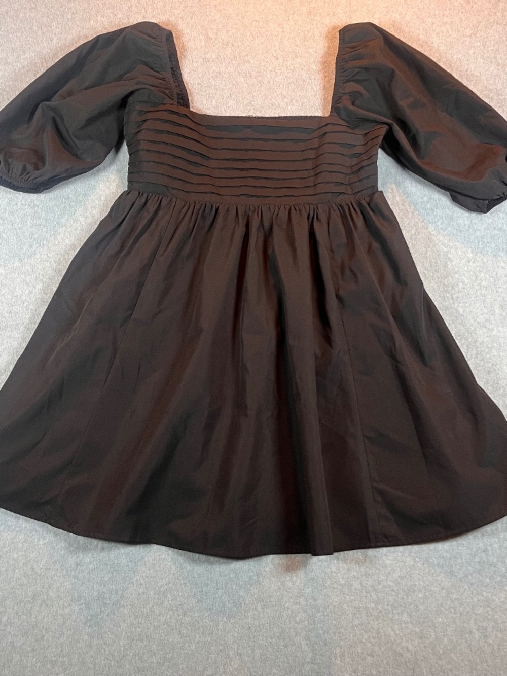 NWT Mi Ami for Francesca’s Black Puff Sleeve Babydoll Dress